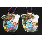 Custom Design Soft Enamel Medals With Cord , Printing Full Color Brass Material Orden for sale
