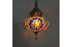 China Turkish Lamp Colorful Glass Pendent Light E14 Warm White Bedroom Bar Corridor Balcony Light(WH-DC-17) supplier