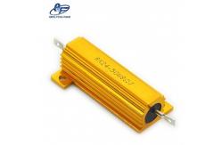 China 50w 8r Encased Wire Wound Resistor Case Golden Aluminum Shell Resistance supplier