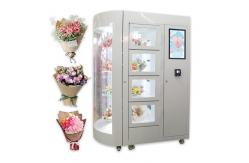 China 24 Bouquets Fresh Flowers Vending Machine Automated With LED Lighting Display supplier