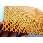 3mm Thick Yellow Micro Diamond Hole Expanded Metal Mesh  Corrosion Protection for sale