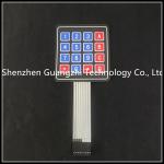 Membran Microswitch Water Resistant Keyboard 4 * 4 Matrix 16 Key 7P Connection for sale