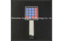 China Membran Microswitch Water Resistant Keyboard 4 * 4 Matrix 16 Key 7P Connection supplier