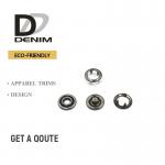 Gun Metal Open Prong Type Snap Button For Denim Shirts And Blouses for sale