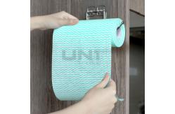 China Perforated Wavy Pattern Spunlace Non Woven Fabric For Kitchen Rag Rolls supplier