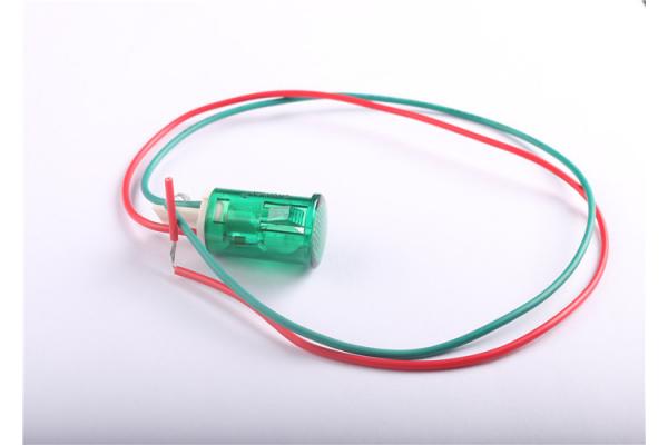 DC12V AC220V Green Waterproof Indicator Lights , Led Indicator Lamps Panel Mount