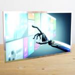1.07B 55'' 10 Points 4K LCD Interactive Touch Screen Mirror TV Wall Mount for sale