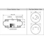 Single Convoluted Air Suspension Spring  W01-358-7009 Contitech Air Bellows FS330-11468