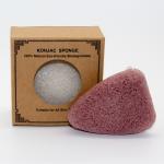 OEM Reusable Triangle Red Facial Sponge Konjac Cleansing Puff for sale