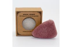 China OEM Reusable Triangle Red Facial Sponge Konjac Cleansing Puff supplier