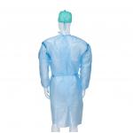 Hospital Use PP+PE/SMS Disposable Isolation Gown Waterproof With Knitted Wrist