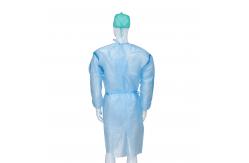 China Hospital Use PP+PE/SMS Disposable Isolation Gown Waterproof With Knitted Wrist supplier