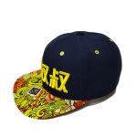 Custom Sublimated Printed Brim Hip Hop Snapback Hat With 3D Embroidery for sale