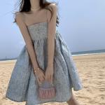 Vacation Leisure Sleeveless A Line Dress Retro Three Dimensional Printing for sale