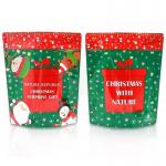 Matte Transparent Plastic Christmas Stand Up Pouch Smell Proof Snack Packaging Bag for sale