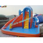 Customized Waterproof Outdoor Inflatable Water Slides , Children Inflatable Water Pool Slide for sale