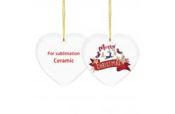 China Different Shapes Sublimation Ceramic Christmas Ornaments  Blank Ceramic Ornaments supplier