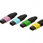 Excellent Interchangeability And Repeatability Ribbon Boot MPO Fiber Connector for sale