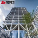 Prefabricated Steel Structure Office Building With Sandwich Panel Door And Aluminum Door Frame for sale