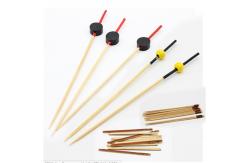 China Custom Logo Bamboo Knot Picks Skewers Not Coated Easily Cleaned Heat Resistance supplier