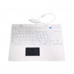 IP68 Washable Cleanable Infectable Antimicrobial Medical Industrial Silicone Keyboard With Touchpad for sale