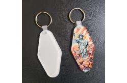 China Single Sided Printing Sublimation Motel Keychain Acrylic Sublimation Keychain Blanks DIY supplier