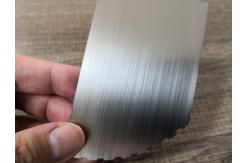 China 0.40mm Silver Brushed Stainless Steel Metal Card Logo Printing supplier