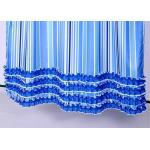 Colorful Ruffle Bathroom Shower Curtains Waterproof Thickening 100% Polyester for sale