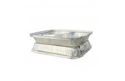 China Custom Order Accepted Aluminum Foil Food Container for Rectangular Muffin Packaging supplier
