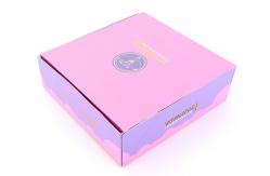 China Pinkish Cake Cardboard Boxes Collapsible Paper Box With Window supplier