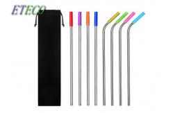 China FDA Reusable Metal Straws Short , 8.5 Stainless Steel Reusable Drinking Straws supplier