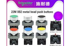 China XB2B Push Button Switch Industrial Electrical Controls Illuminated Flush Head 24v 230v 1NO1NC supplier