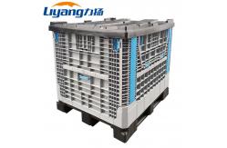 China Warehouse Industrial Large HDPE Euro Collapsible Plastic Pallet Box Stackable supplier