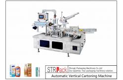 China PLC Control Pneumatic Vertical Cartoning Machine For Bottles 60BPM High Speed supplier