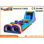 0.55 MM PVC Tarpaulin Inflatable Obstacle Course ,  Inflatable Climbing Wall And Slide for sale