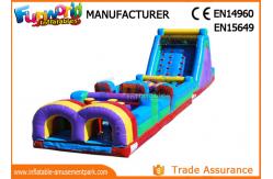 China 0.55 MM PVC Tarpaulin Inflatable Obstacle Course ,  Inflatable Climbing Wall And Slide supplier