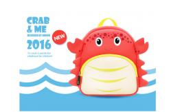 China Adorable Crab Style Kid School Backpack / Kids Character Backpacks supplier