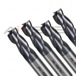 3 Flutes Carbide End Mill 0.4μm CNC Milling Cutting Tools SC45 for sale