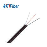 G652d G657A Single Mode Fiber Cable LSZH 1 / 2 Core Flat Bow Type Drop Wire for sale