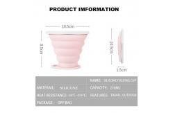 China Silk Screen Logo 90g Retractable Foldable Silicone Coffee Cup supplier