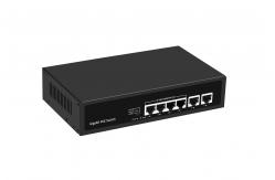 China Factory price gigabit 4 port poe switch 65W with poe watchdog supplier