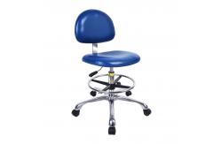 China Lab And Industry PU Leather Chairs With Adjustable Backrest And ESD Protection supplier