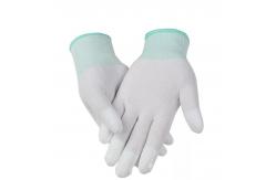 China PU Electronic Work Anti Static Esd Glove With PVC Dot Coated supplier