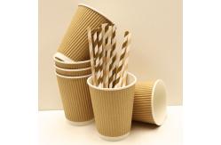 China Eco-Friendly Flexo Printing PE Coating Takeaway Kraft Paper Cups For Drinking supplier