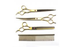 China SGS Straight Dog Hair Thinning Scissors , Pet Grooming Scissors Set supplier