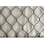 Black Oxide Coated Stainless Steel Netting Mesh , Wire Cable Netting Anti Weather for sale
