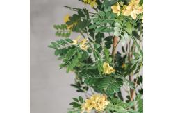 China Yellow Cassia Flowering Artificial Foliage Tree Hotel Decoration supplier