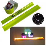 Pvc High Visibility Reflective Armband Running Jogger Walker Yellow Reflecting Bracelet Snap for sale