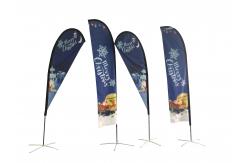 China 230gsm Polyester Custom Beach Flag Wind Resistant For Promotion Event supplier