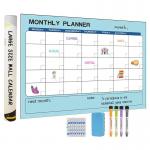Erasable Print Dry Erase Poster Monthly Dry Erase Calendar Poster Self Adhesive for sale